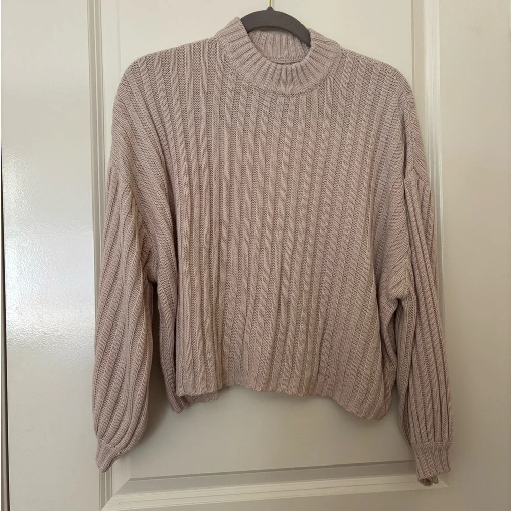 Princess Polly Ribbed Knit Sweater - Light Beige - Picture 2 of 2
